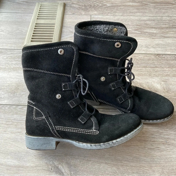 Sketchers Suede Leather Convertible Moto Combat Boots - Picture 2 of 15